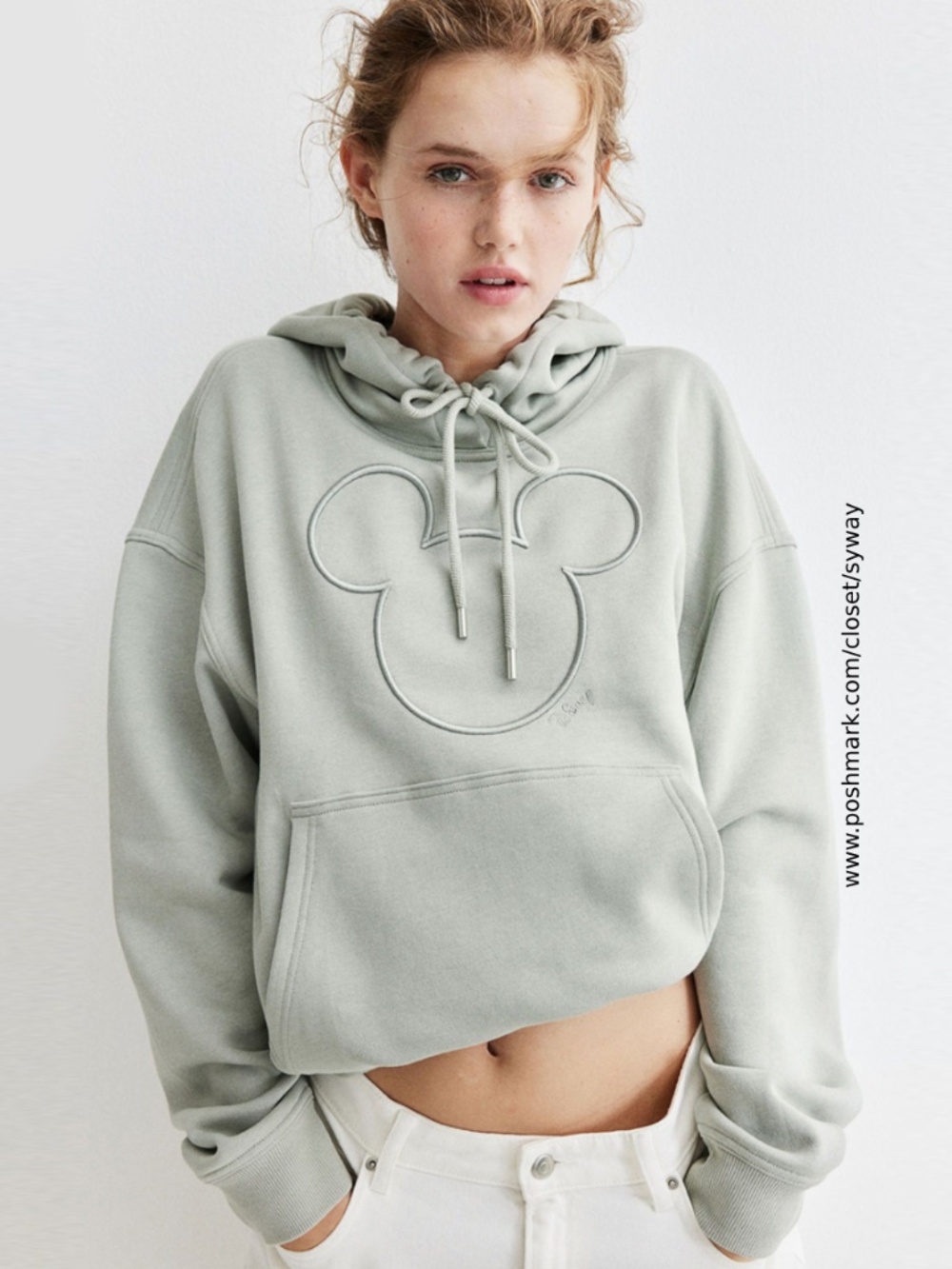 H&M Disney Mickey Mouse Motif Sweatshirt Hoodie